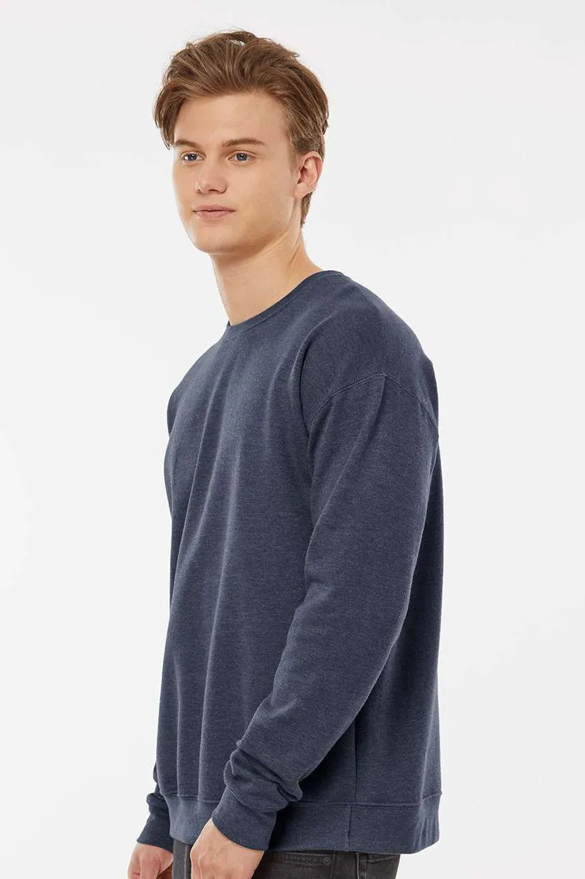Tultex Mens Fleece Crewneck Sweatshirt - Heather Denim Blue