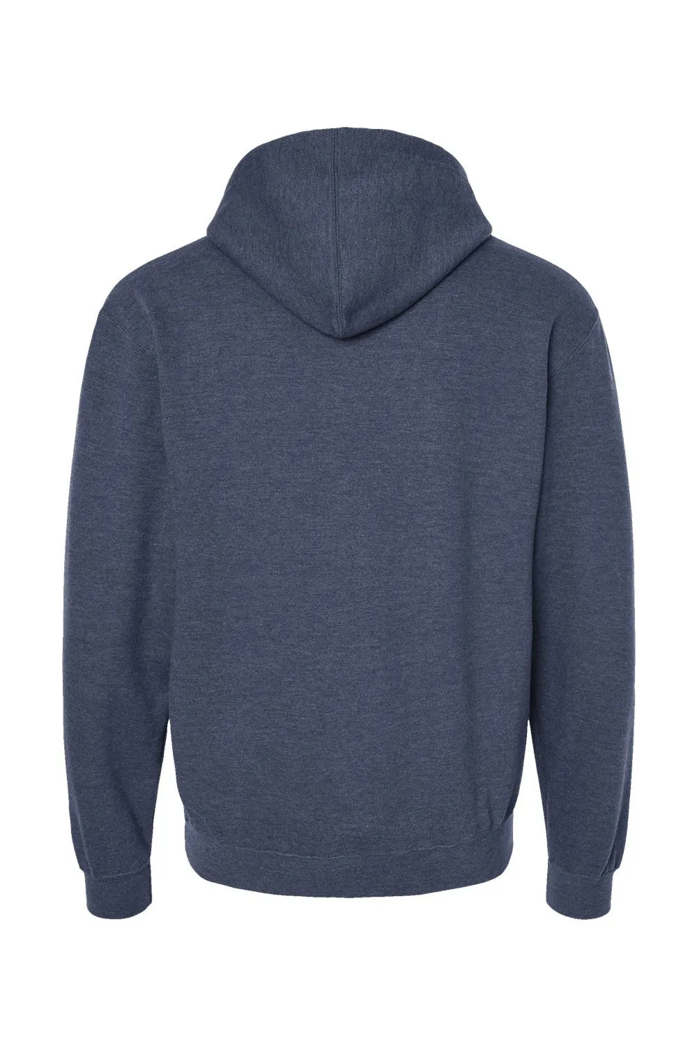 Tultex Mens Fleece Hooded Sweatshirt Hoodie w/ Pouch Pocket - Heather Denim Blue