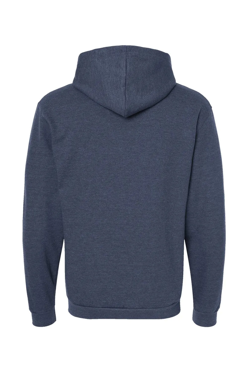 Tultex Mens Full Zip Hooded Sweatshirt Hoodie w/ Pockets - Heather Denim Blue