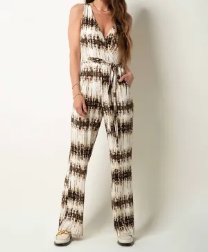 Valencia Rayon Jumper In Folded Shibori Stripe