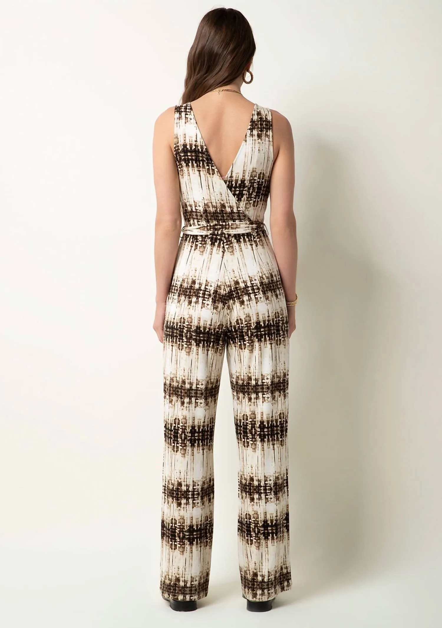 Valencia Rayon Jumper In Folded Shibori Stripe