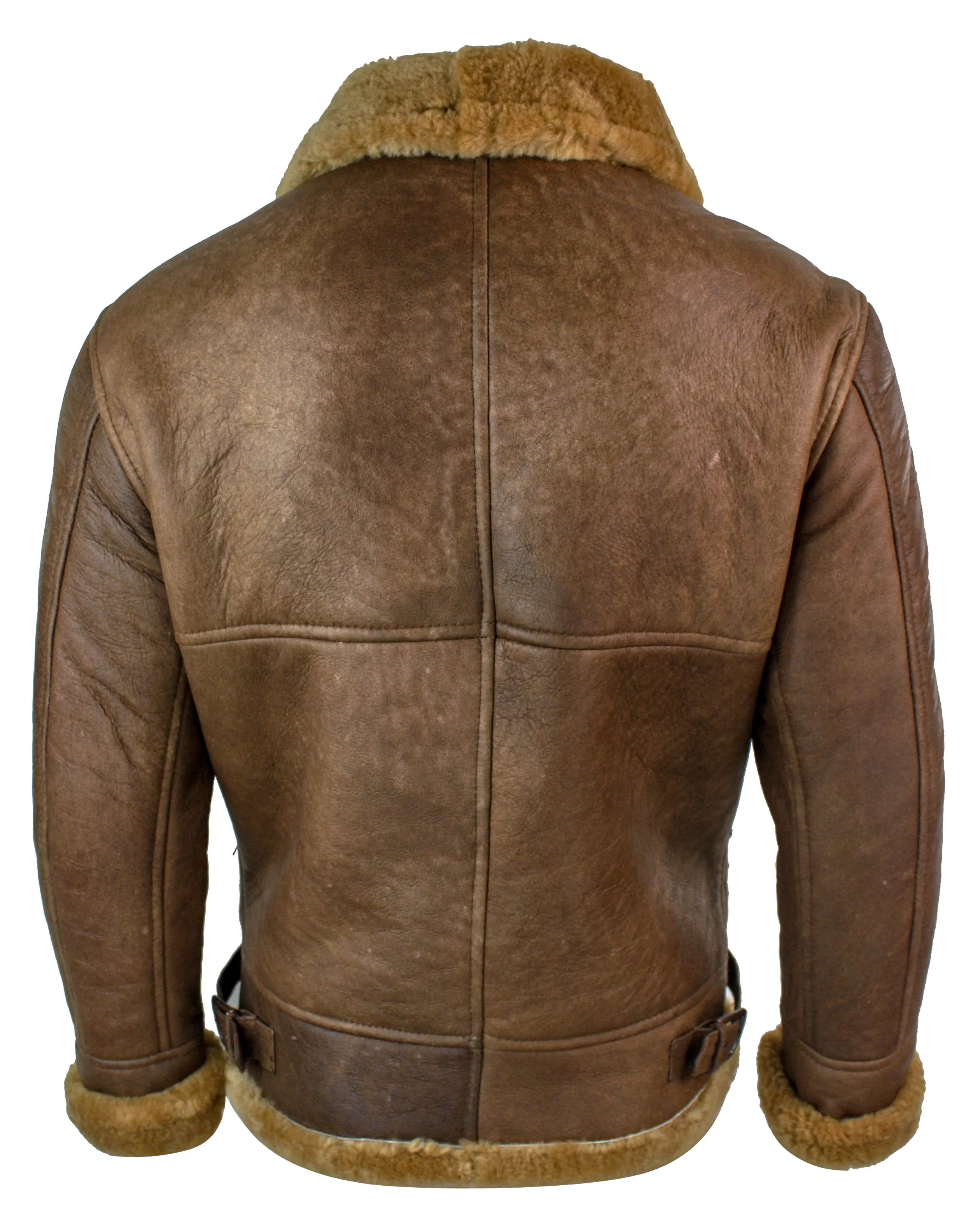 Vintage Sheepskin RAF Pilot Flying Jacket Tan