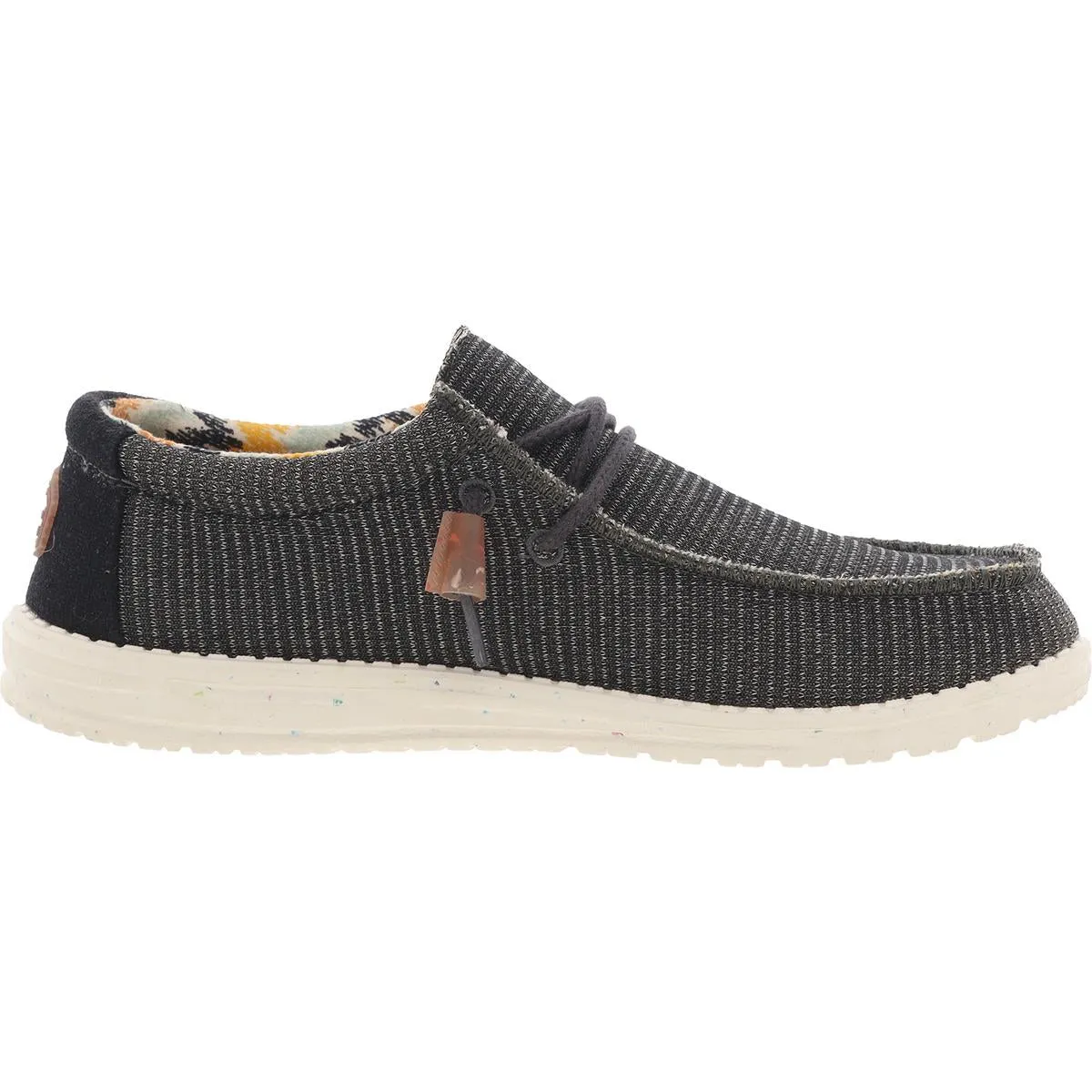 Wally Knit Mens Lifestyle Woven Slip-On Sneakers