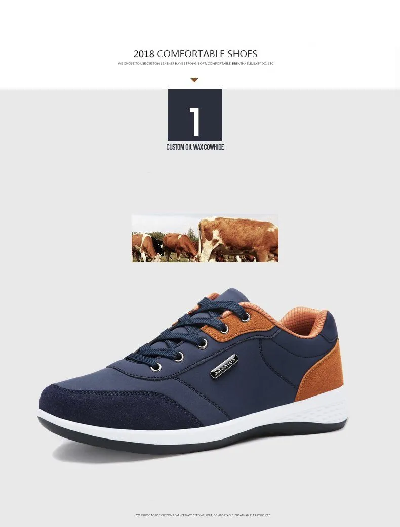 West Louis™ Lace-Up Microfiber Leather Sneakers