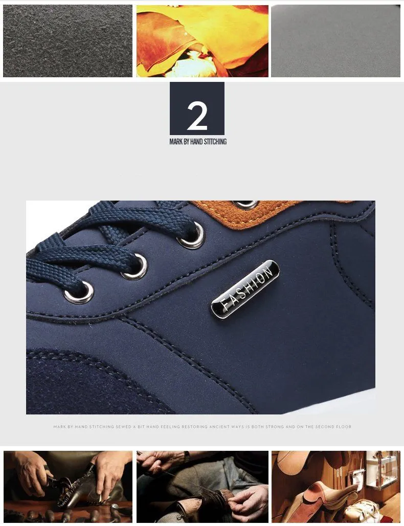 West Louis™ Lace-Up Microfiber Leather Sneakers
