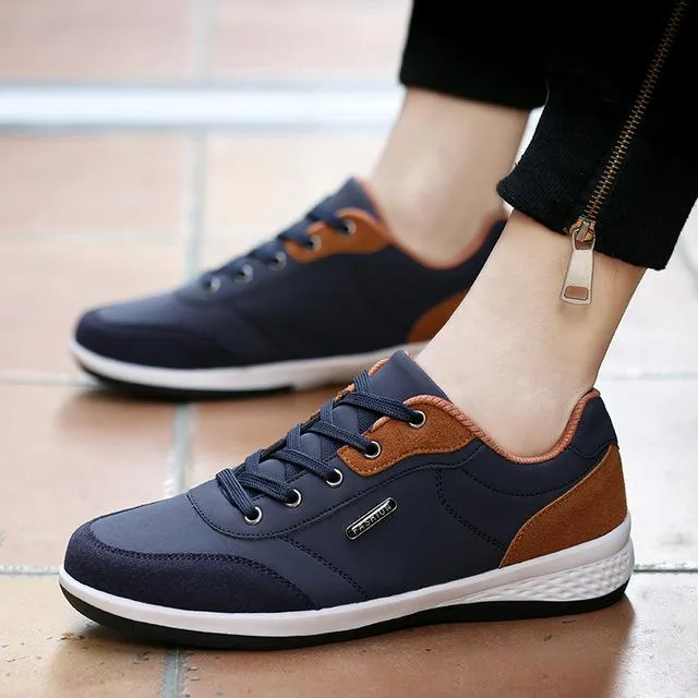 West Louis™ Lace-Up Microfiber Leather Sneakers