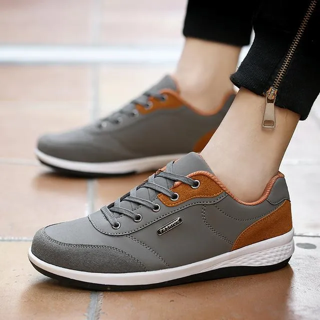 West Louis™ Lace-Up Microfiber Leather Sneakers