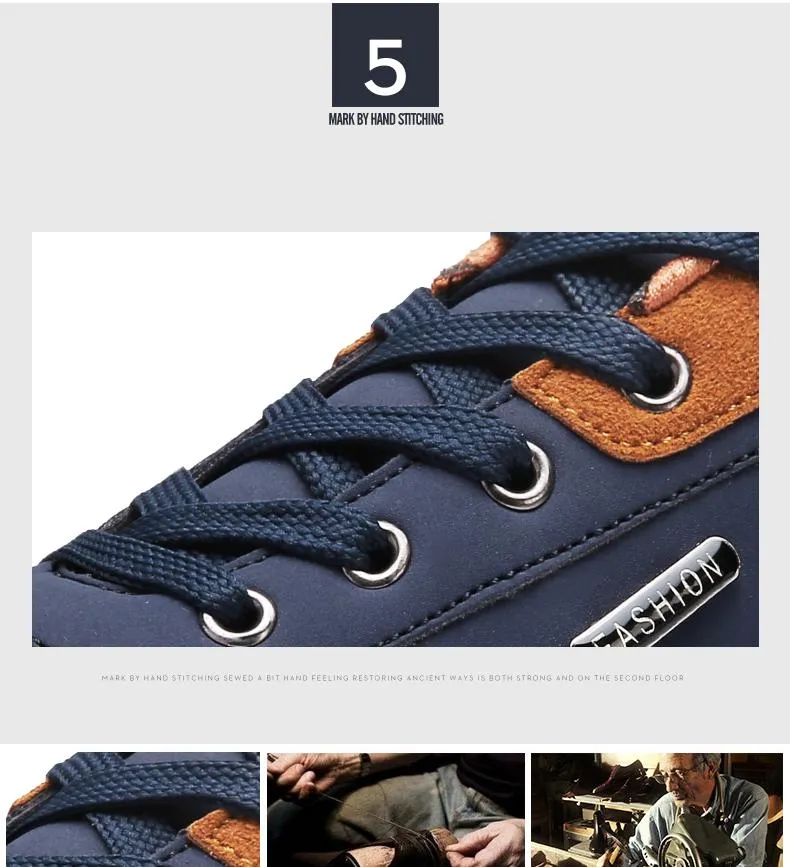 West Louis™ Lace-Up Microfiber Leather Sneakers