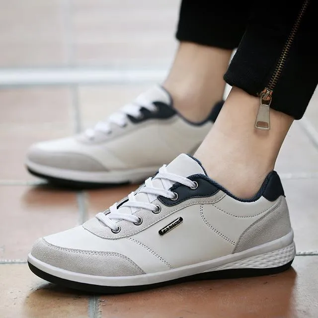 West Louis™ Lace-Up Microfiber Leather Sneakers