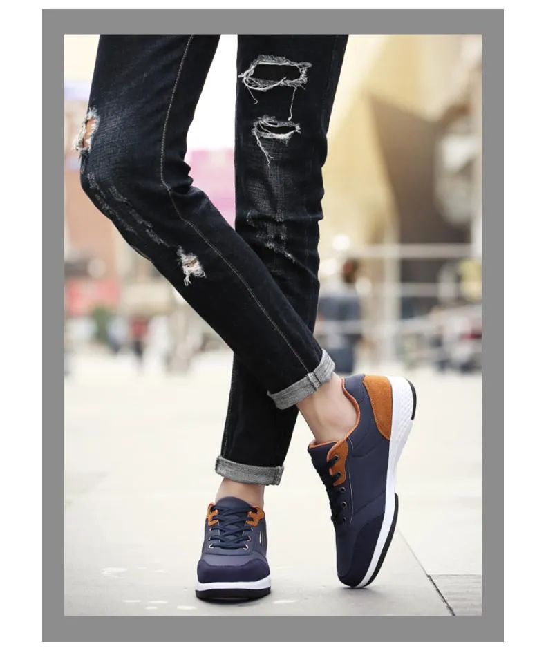 West Louis™ Lace-Up Microfiber Leather Sneakers