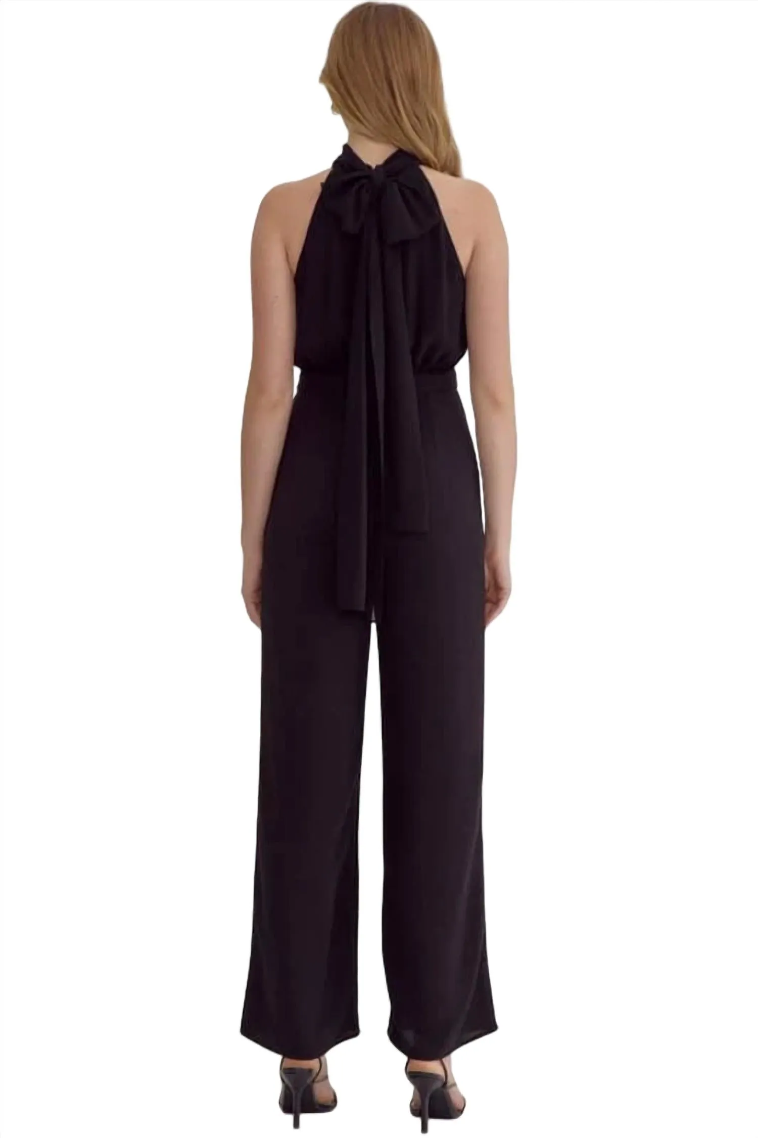 Wide Leg Jumpsuit In Black