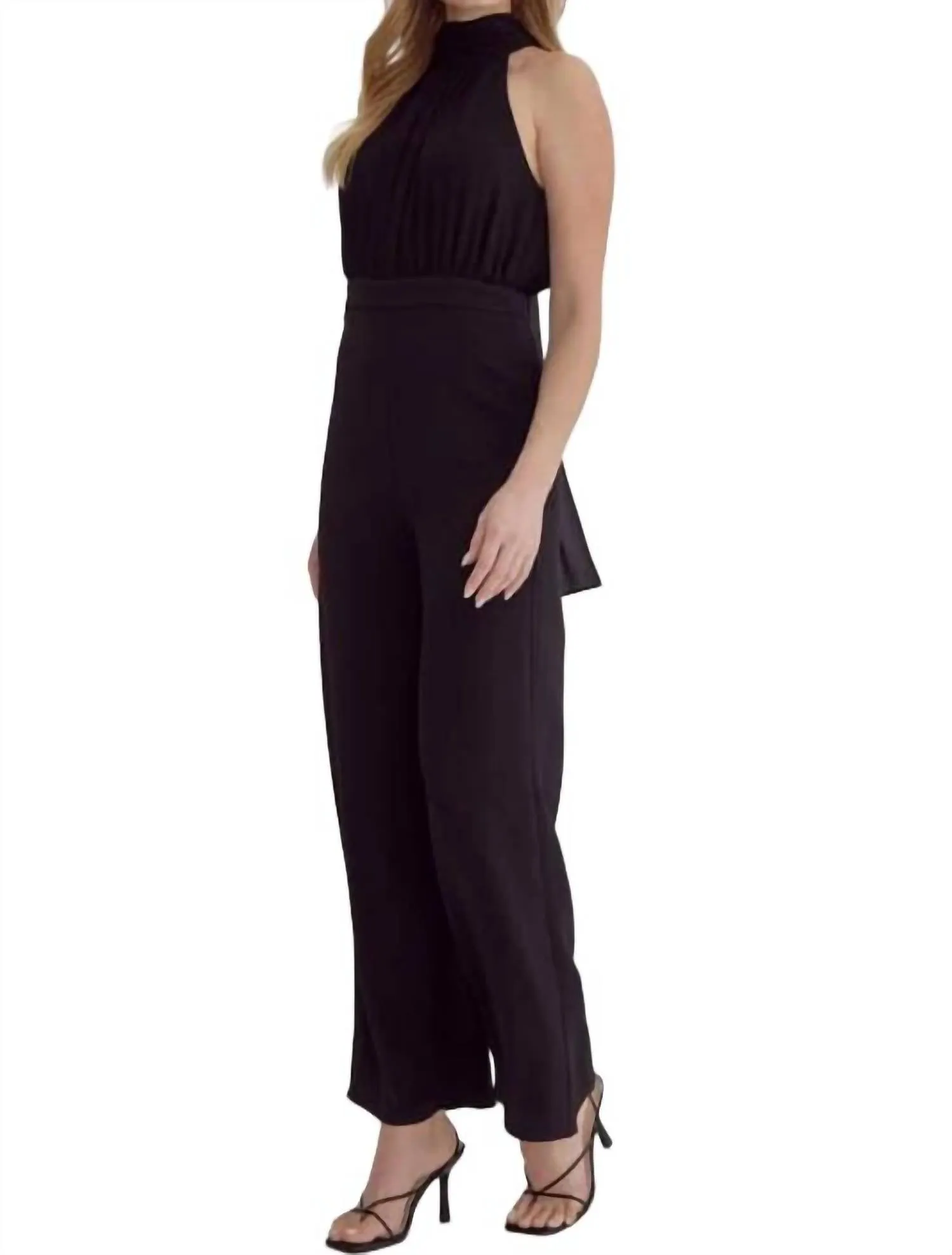 Wide Leg Jumpsuit In Black