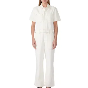 Wide Leg Jumpsuit In Natural White
