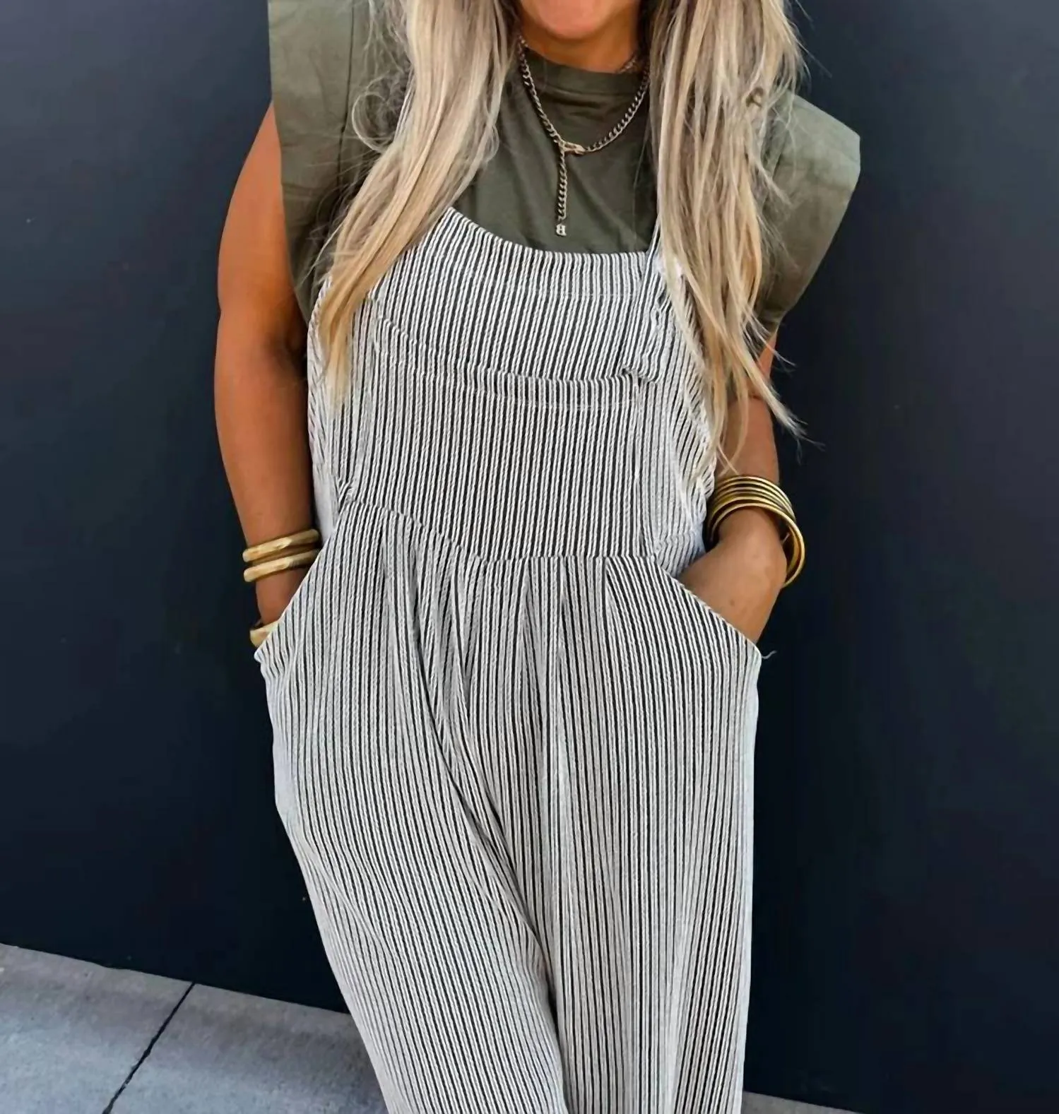 Winter Karli Boho Overalls In Olive