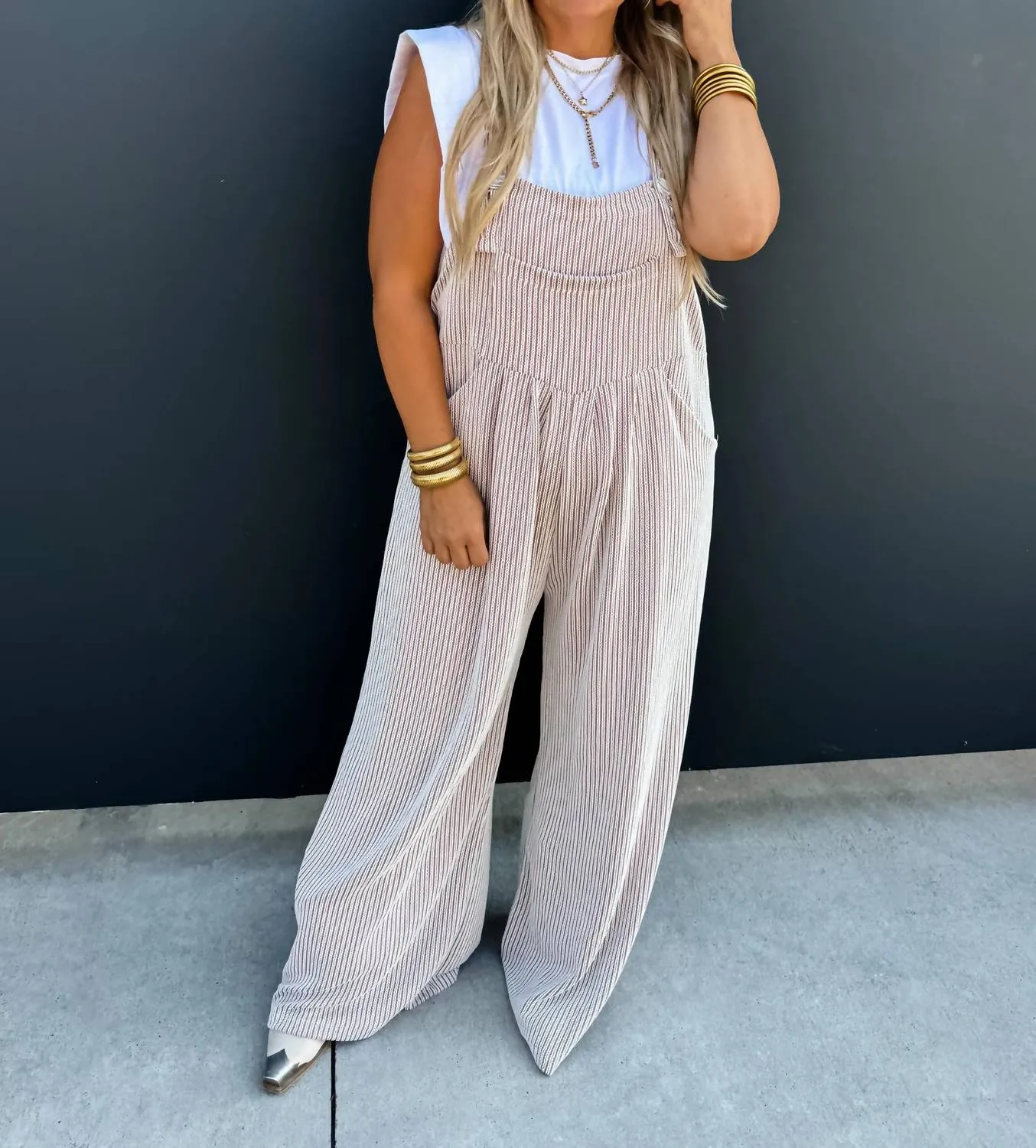 Winter Karli Boho Overalls In Tan