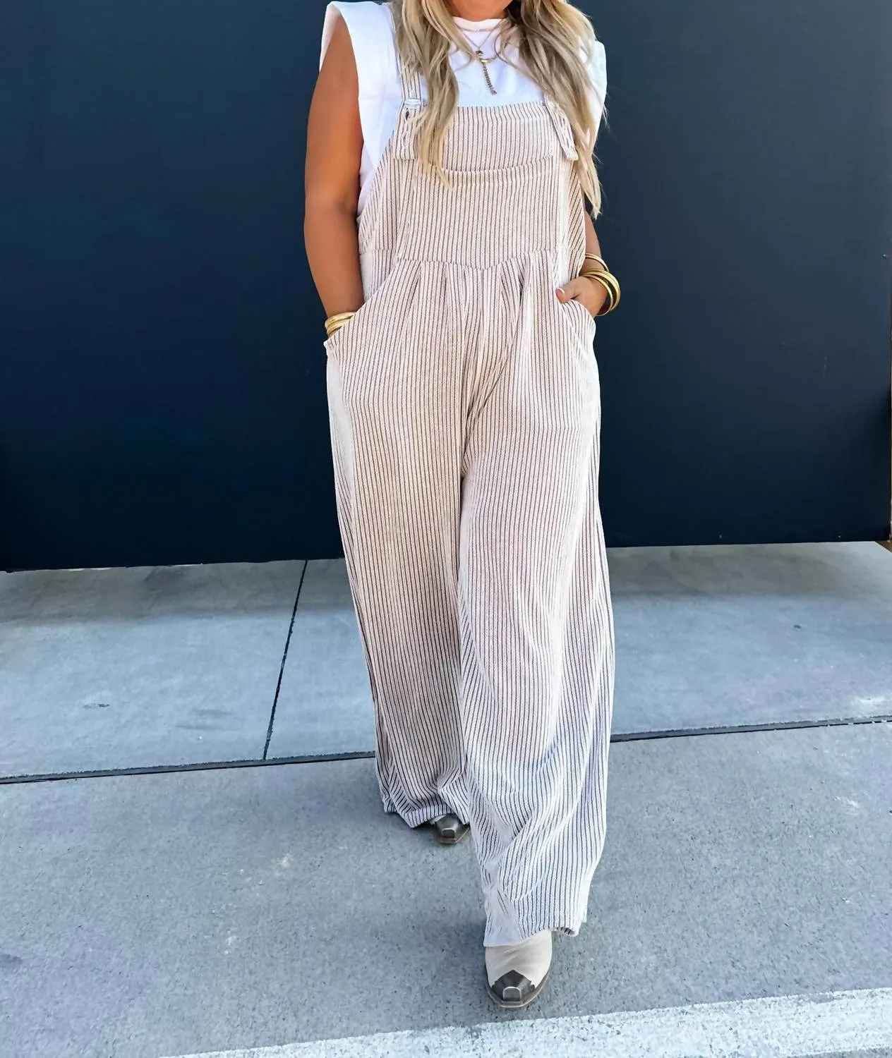 Winter Karli Boho Overalls In Tan