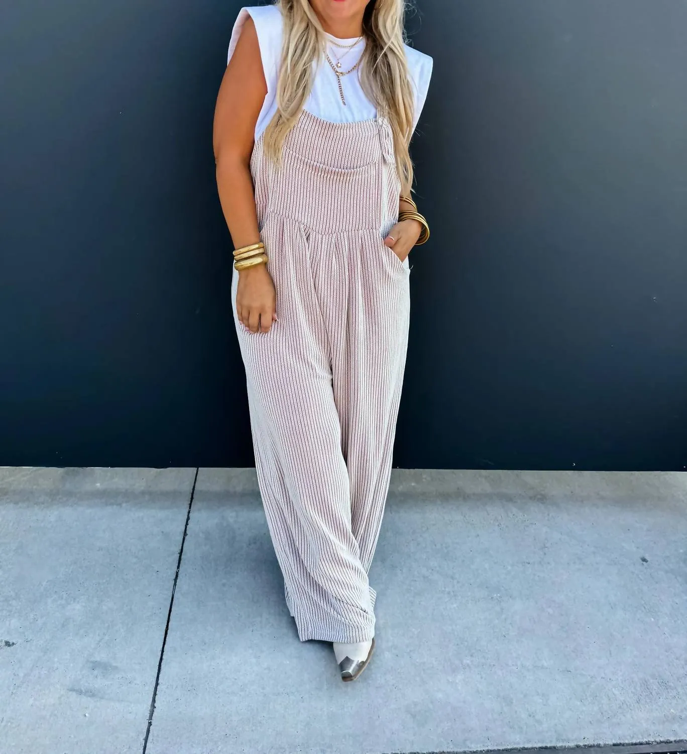 Winter Karli Boho Overalls In Tan
