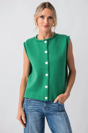 Wishlist Sweater Button Up Vest