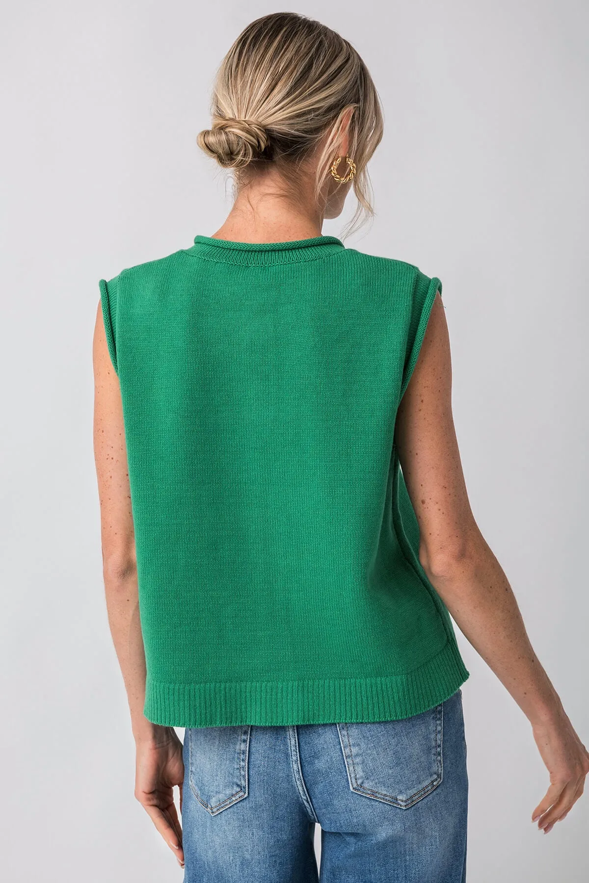 Wishlist Sweater Button Up Vest