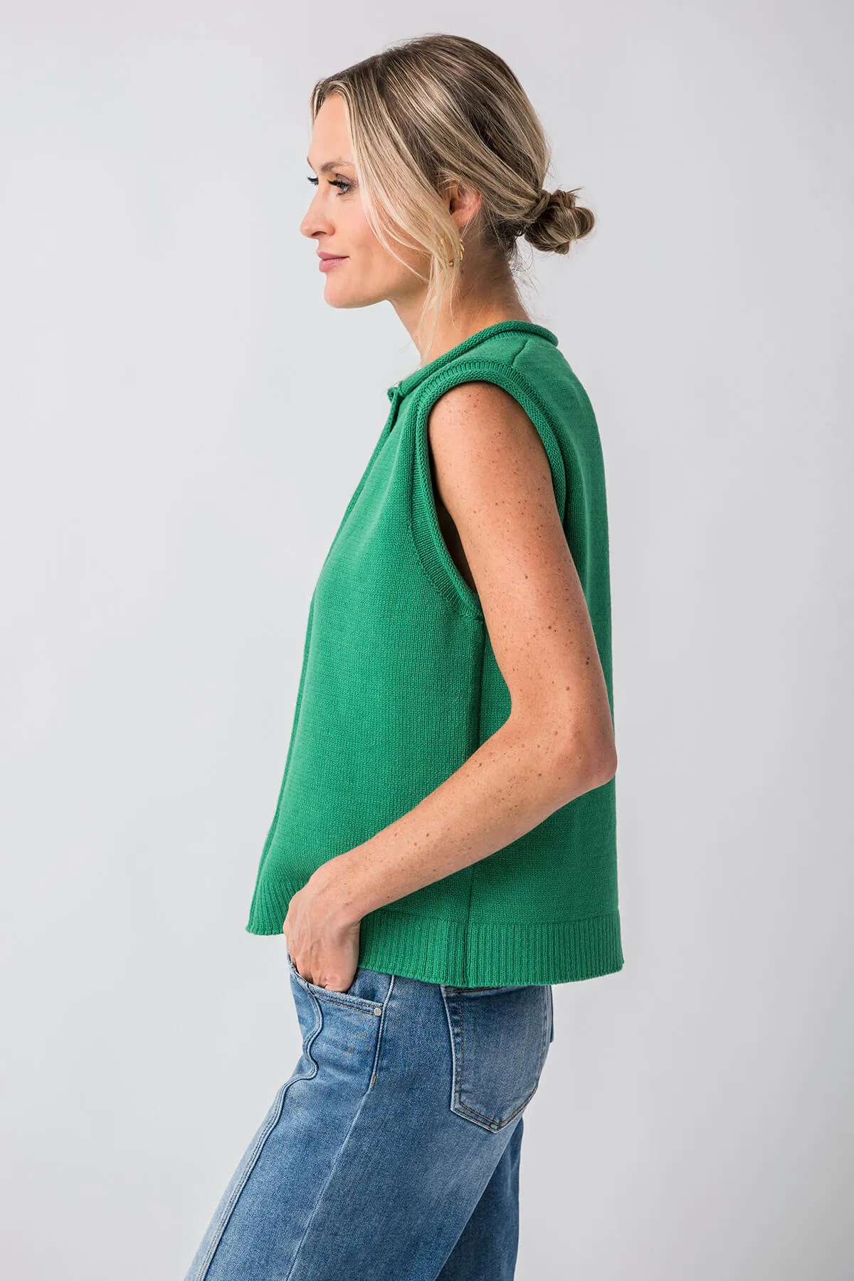 Wishlist Sweater Button Up Vest
