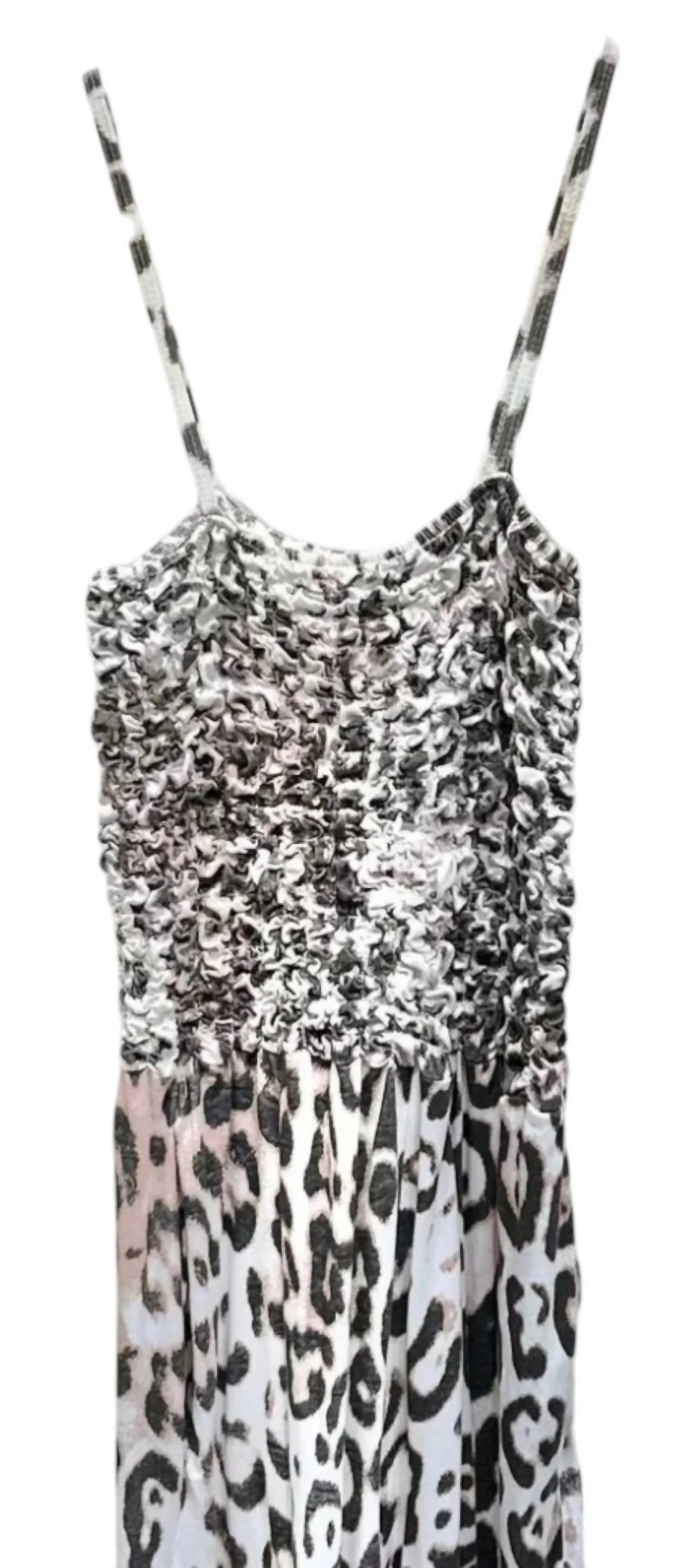 Women's Cheetah Print Jumpsuit In White/black