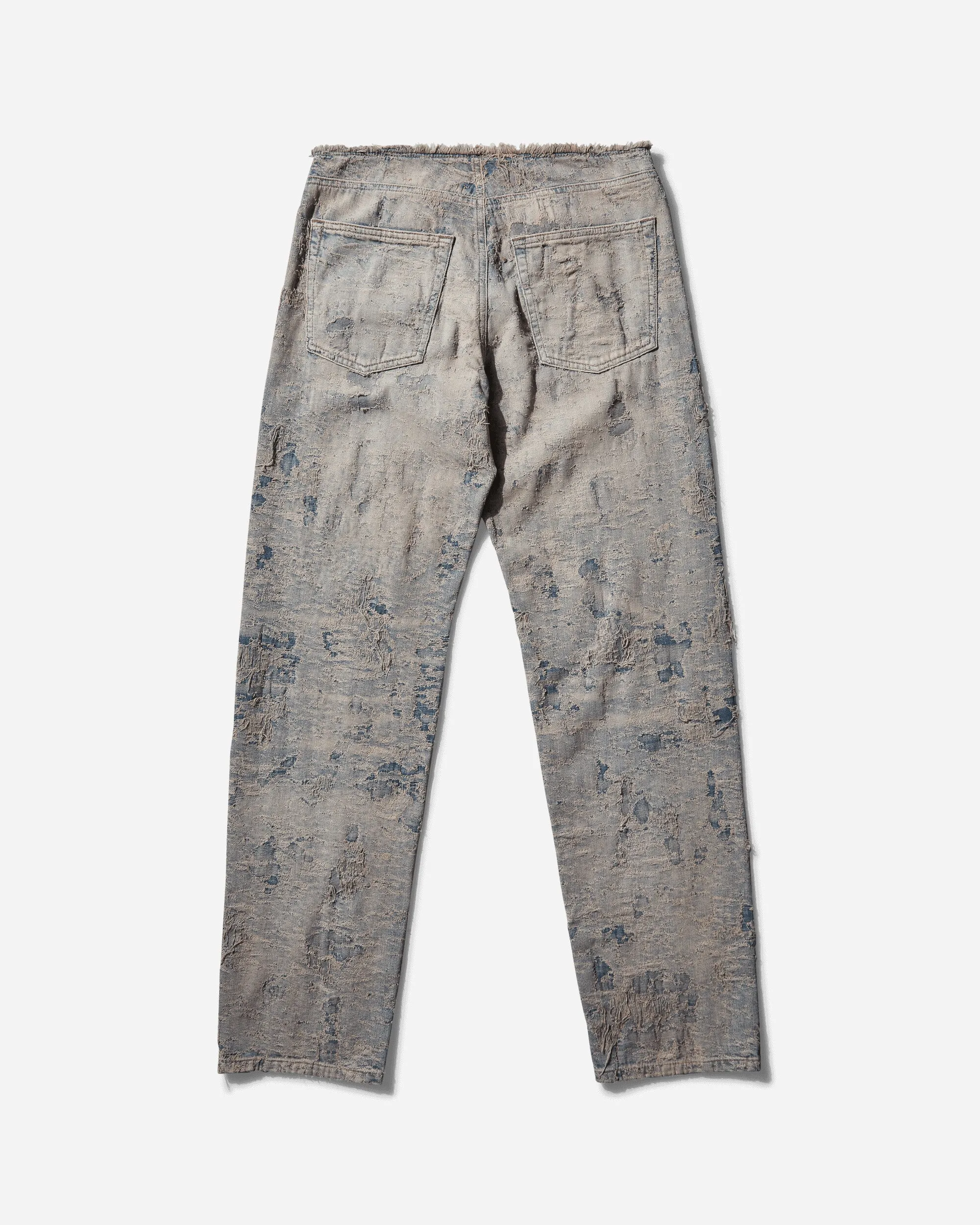 Women's D-Arker Distressed Straight Denim Pants Blue