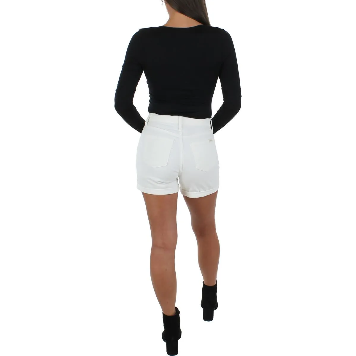 Womens Jean Midi Denim Shorts