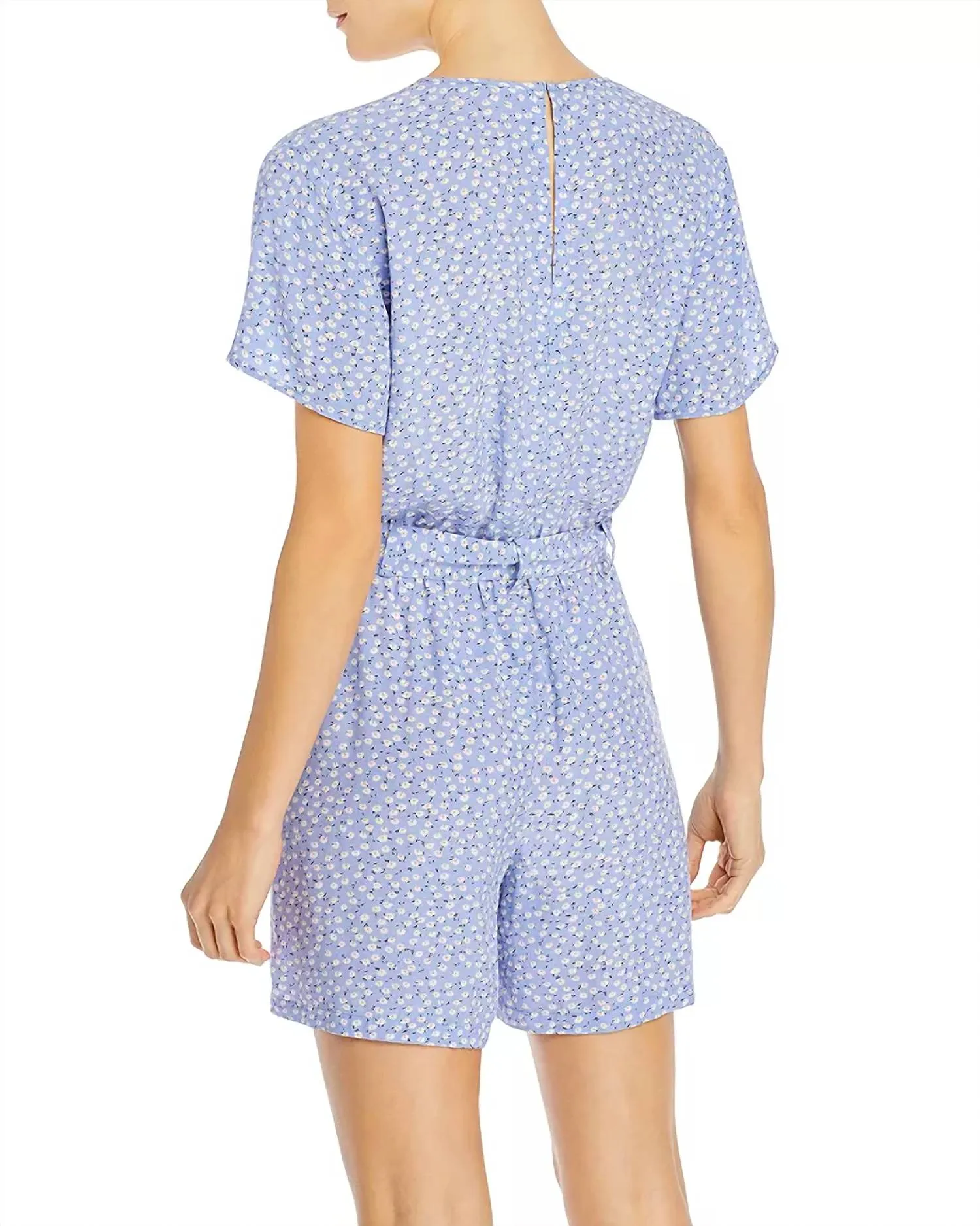 Women's Sophia Romper In Sky Blue Daisies