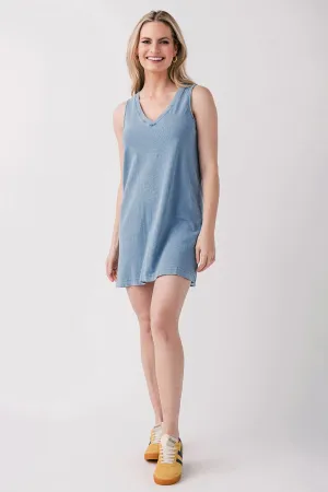 Z Supply Sloane V-Neck Knit Denim Dress