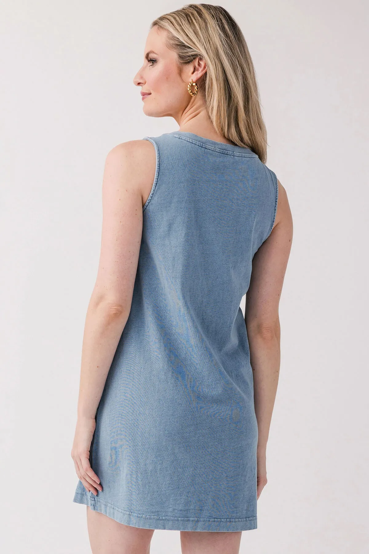 Z Supply Sloane V-Neck Knit Denim Dress