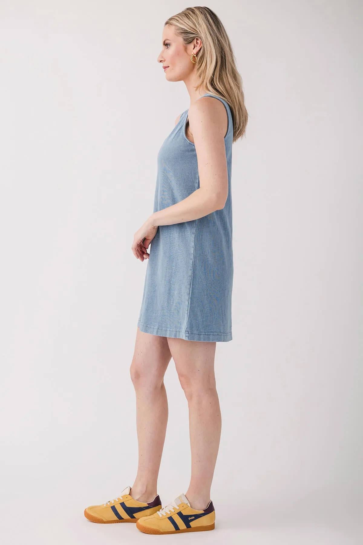Z Supply Sloane V-Neck Knit Denim Dress
