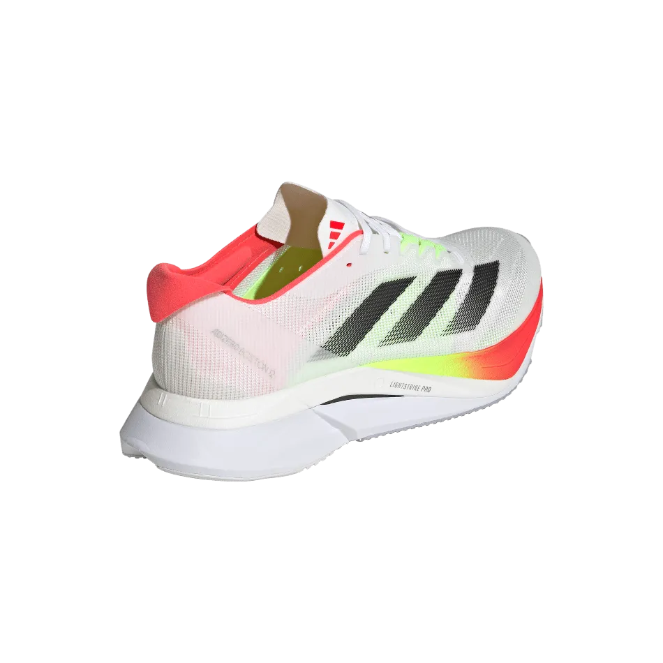 Adidas Men's Boston 12 Running Shoes in FTWR White/Core Black/Lucid Red SS25 Shoes_Puma