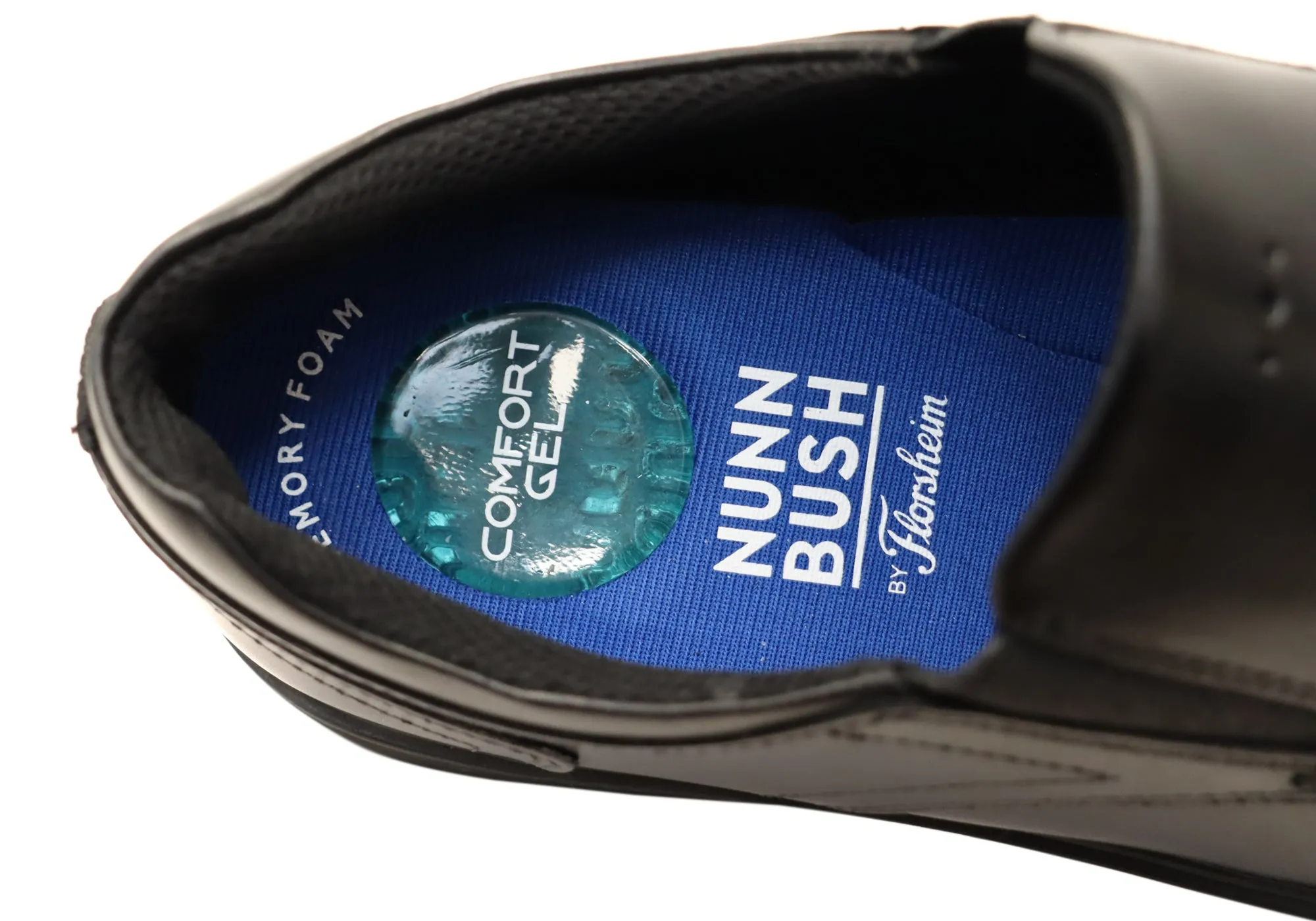 Nunn Bush By Florsheim Mens Kore Pro Slip EE Extra Wide Leather Shoes Florsheim Shoes